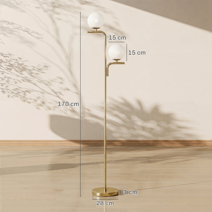 LED Floor Lamp, Modern Standing Lamp with 3 Colour Temperatures, Globe