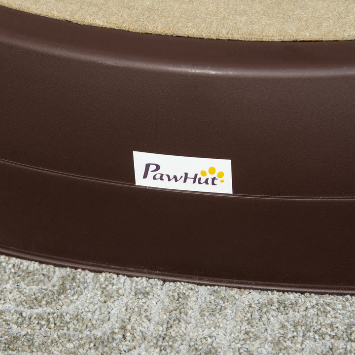 MCL Foldable Dog Steps, Portable Dog Stairs 3-Step for High Beds, Sofas, Pet Stairs with Non-slip Mats for Small and Miniature Breeds, 49 x 38 x 38 cm, Brown