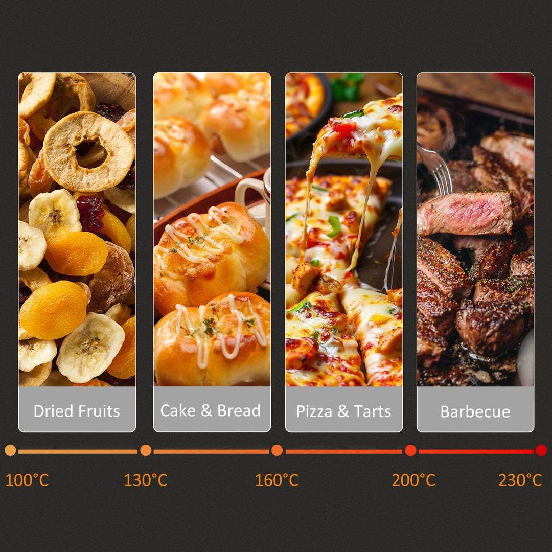 MCL 16L Mini 1400W Countertop Oven - Black/Silver Tone