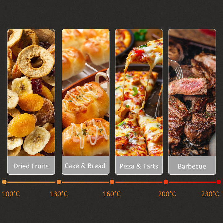 MCL 16L Mini 1400W Countertop Oven - Black/Silver Tone