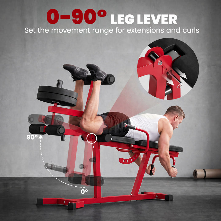 3-in-1 Leg Extension and Curl Machine, 300kg Heavy Duty Adjustable - view 5