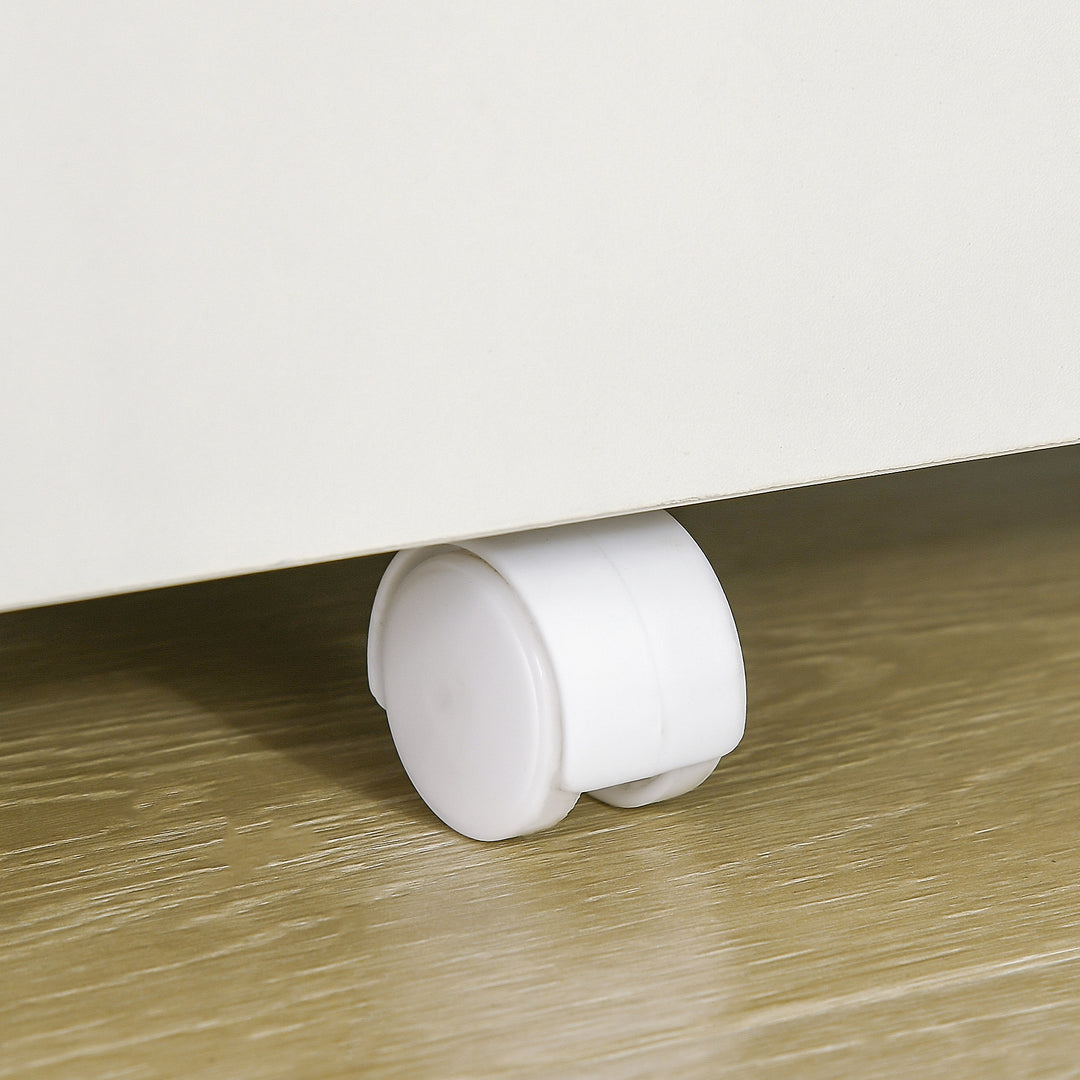 MCL 2-Drawer Filing Cabinet with Lock, Mobile File Cabinet with Hanging Bars for Legal Size and Wheels, Home Office Study, White