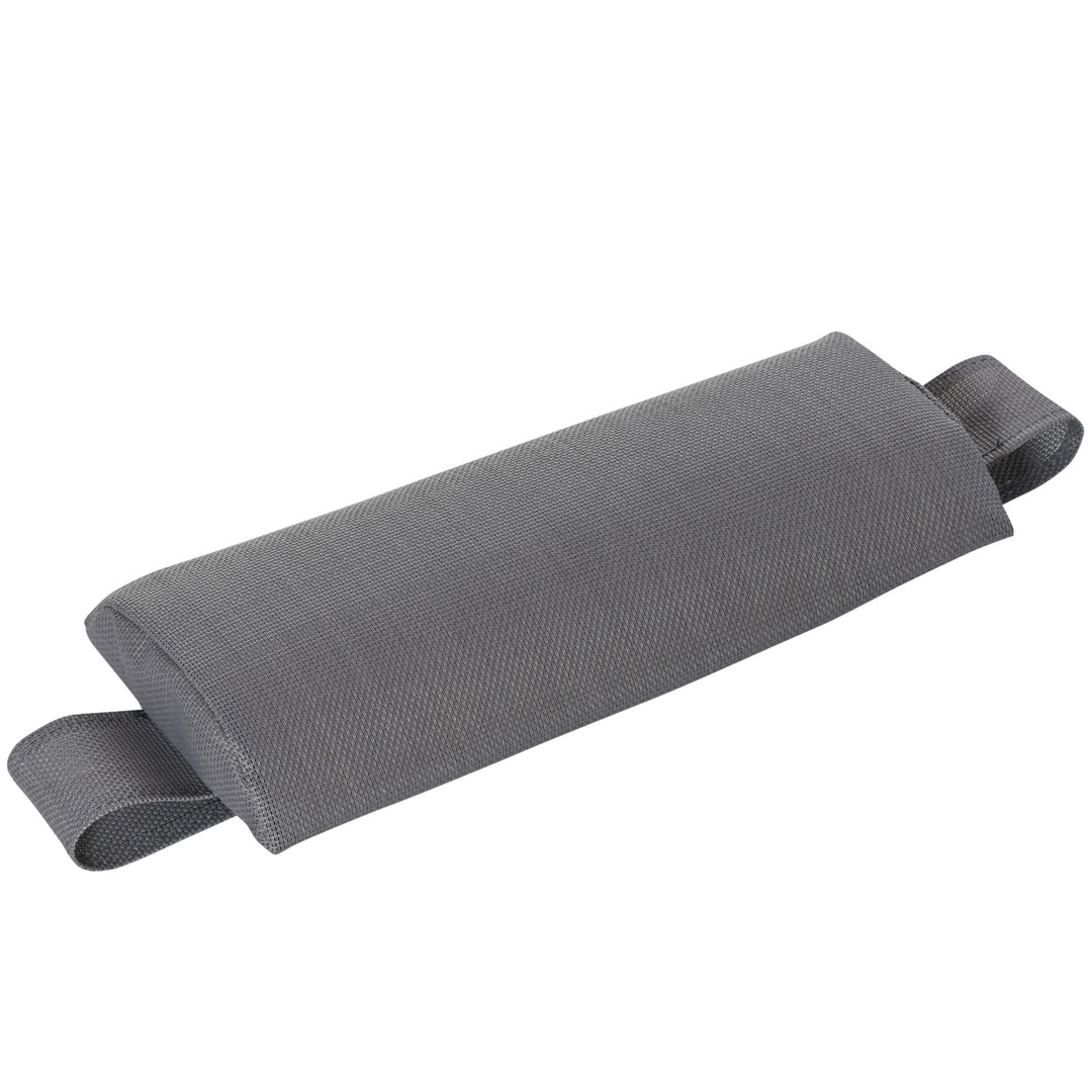 Foldable Outdoor Sun Lounger, Reclining Lounge Chair Camping Bed Cot with Pillow 4-Level Adjustable Back Aluminium Frame, Dark Grey