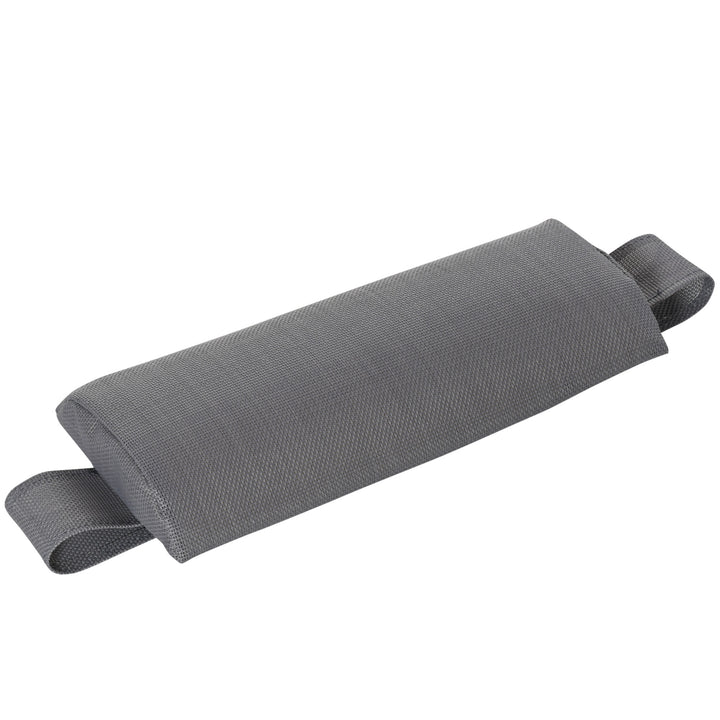 Foldable Outdoor Sun Lounger, Reclining Lounge Chair Camping Bed Cot with Pillow 4-Level Adjustable Back Aluminium Frame, Dark Grey