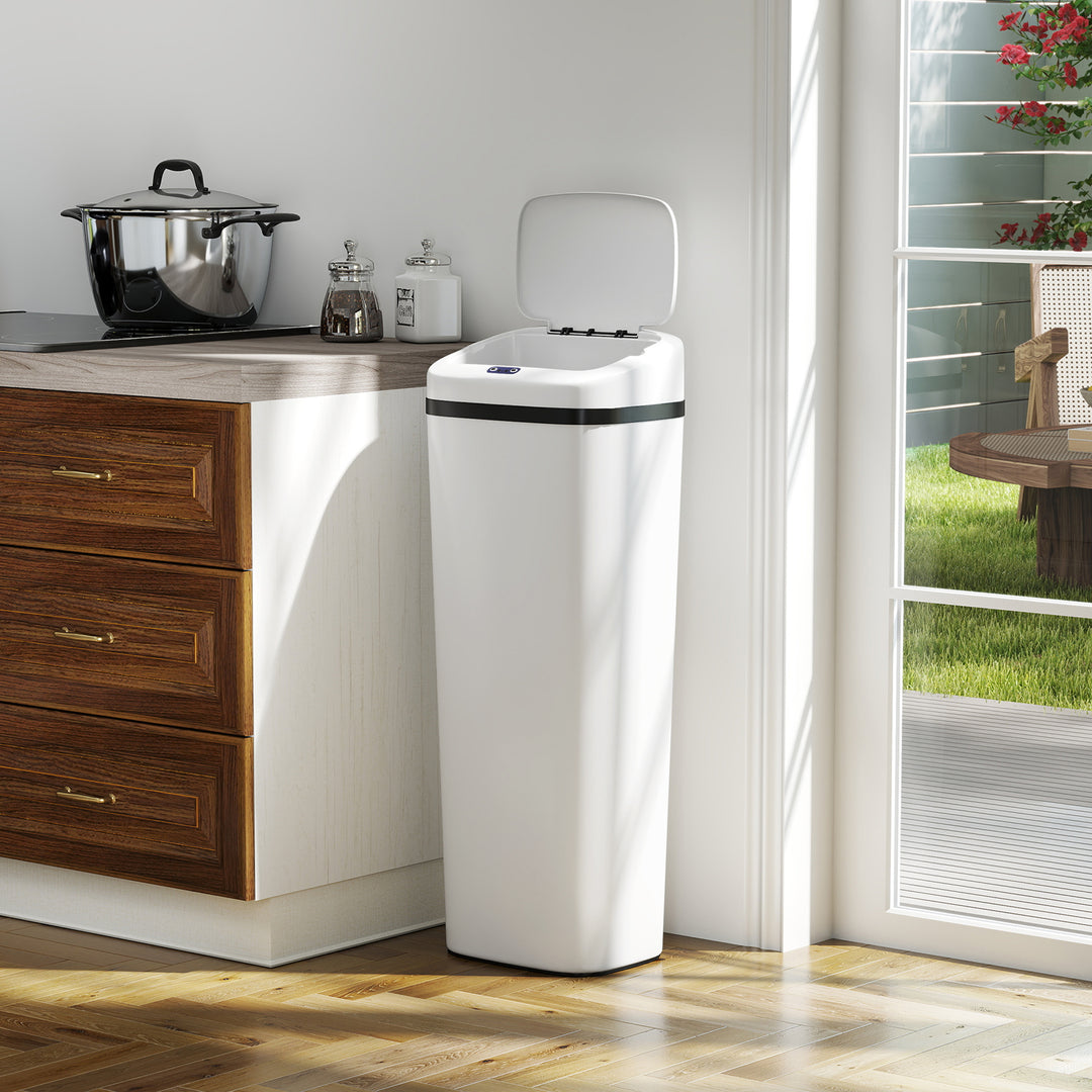 50L Stainless Steel Sensor Bin - Silver Tone