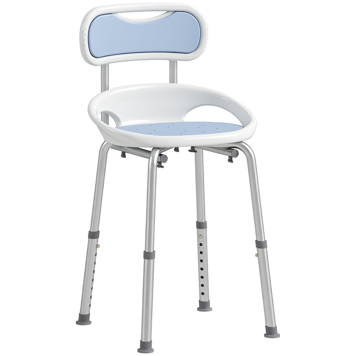 Shower Chair with Padded Seat Adjustable Height Shower Stool Bath Seat