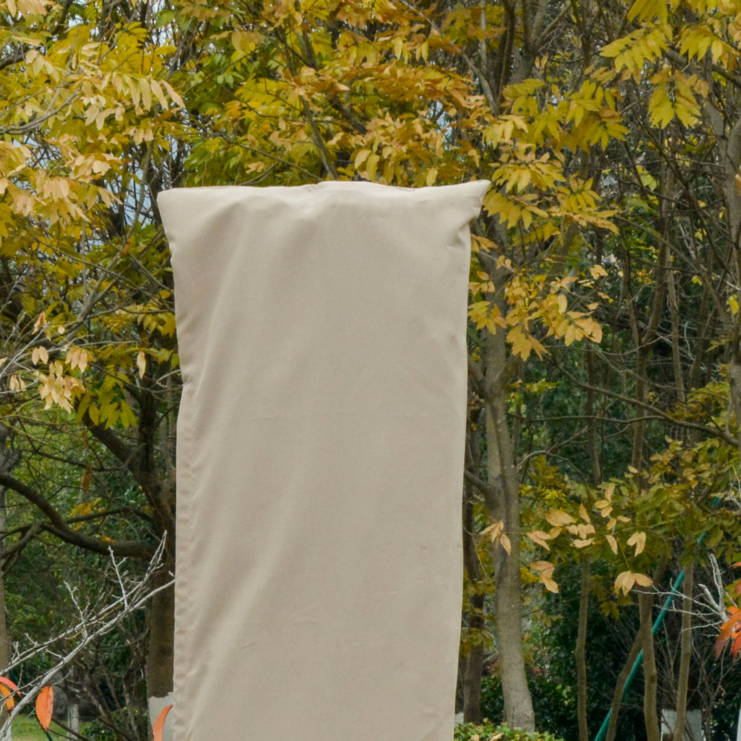 Outdoor Cantilever Umbrella Cover with Rod, Zipper, Khaki