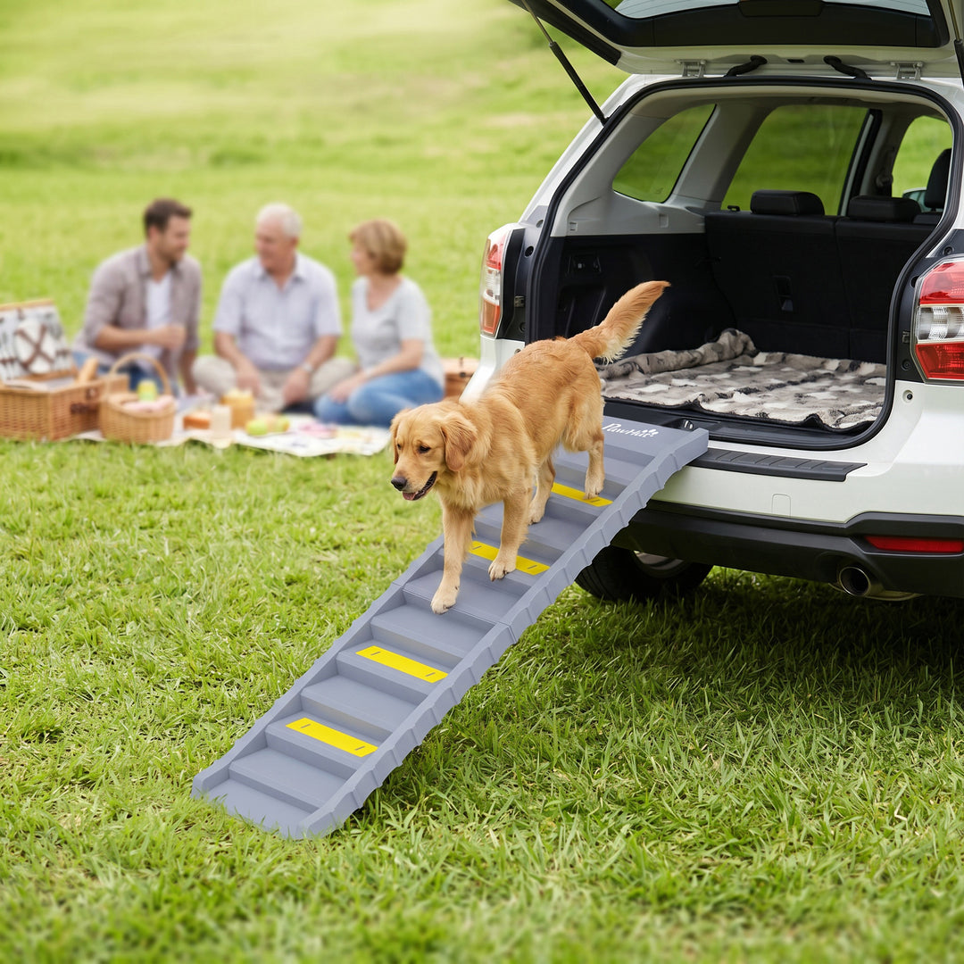 Dog Car Ramp with Anti-Slip Steps, 10-Steps Pet Stairs for Pets to Acc