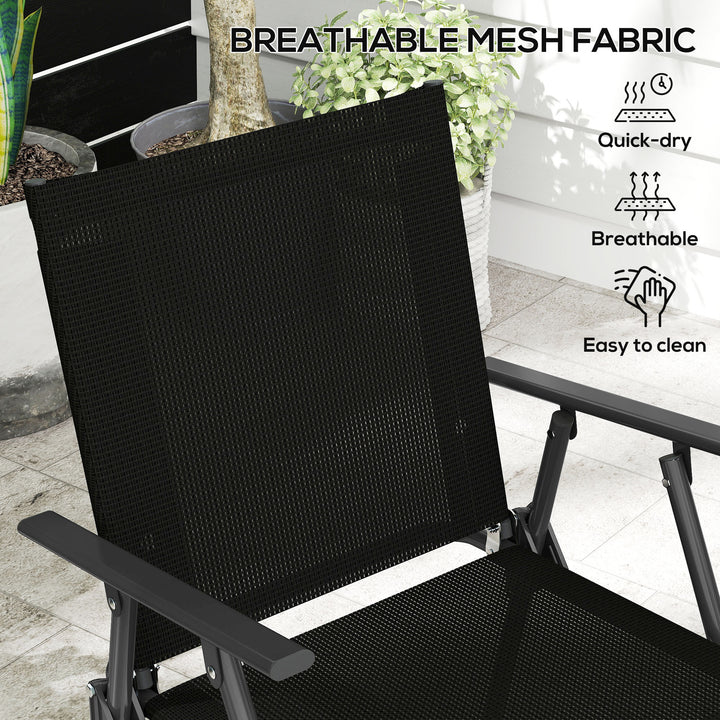 Outsunny 4 Pieces Patio Furniture Set - Black