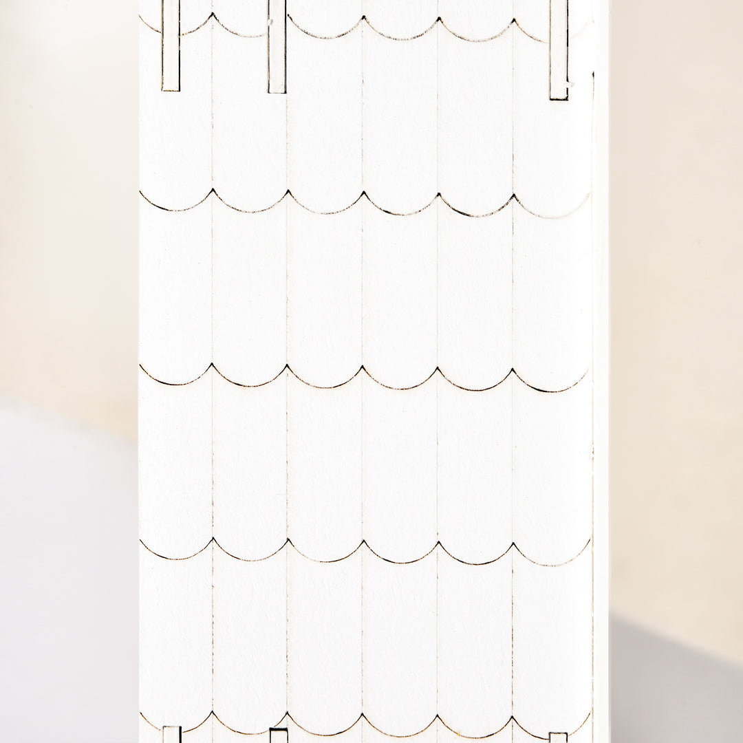 MCL 24-Drawer Christmas Advent Calendar, Wooden Light-Up Traditional Decoration, Adults Kids Countdown Holiday House w/ Lights Handle White