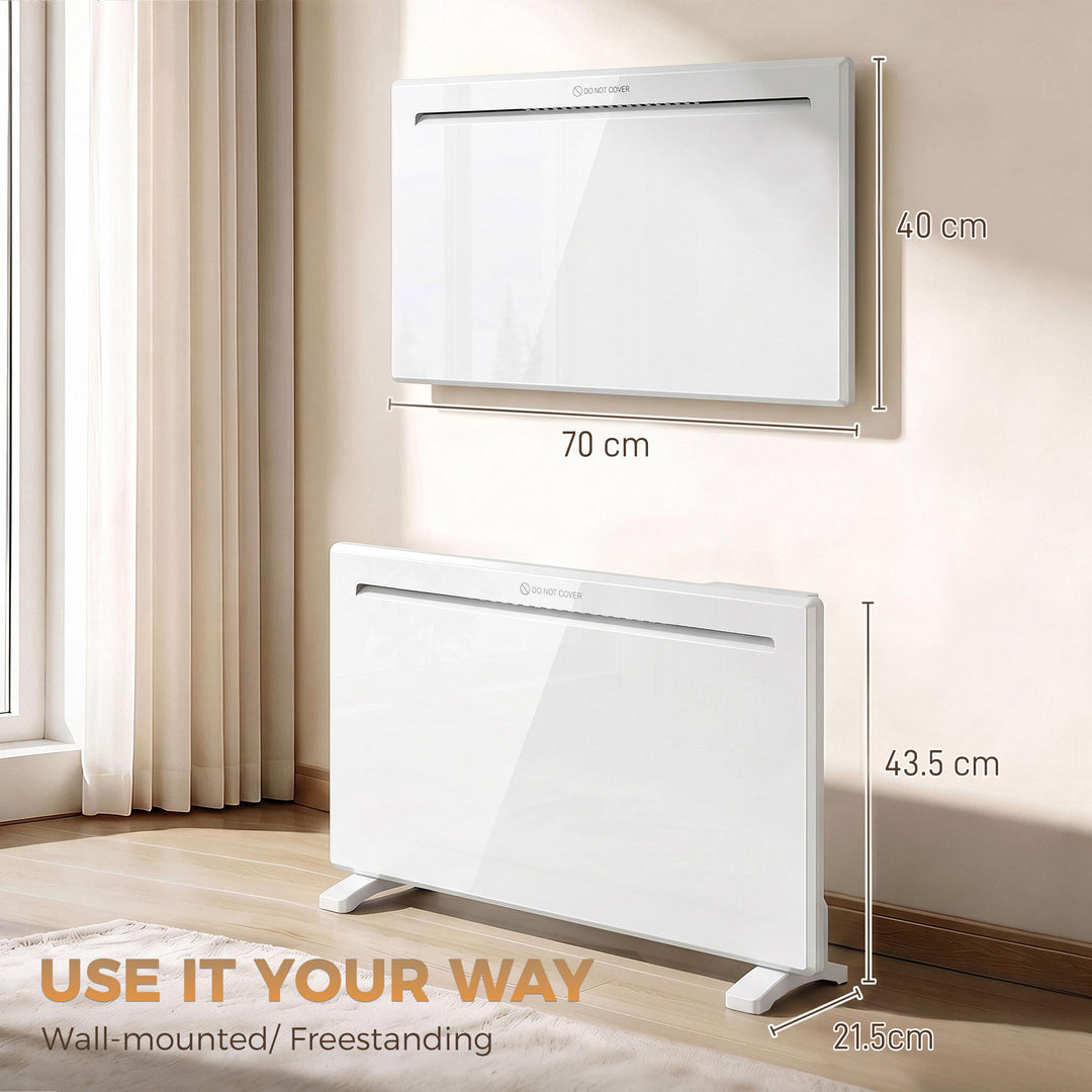 Smart Panel Heater Wall Mounted/Freestanding, Electric Heater with - view 3