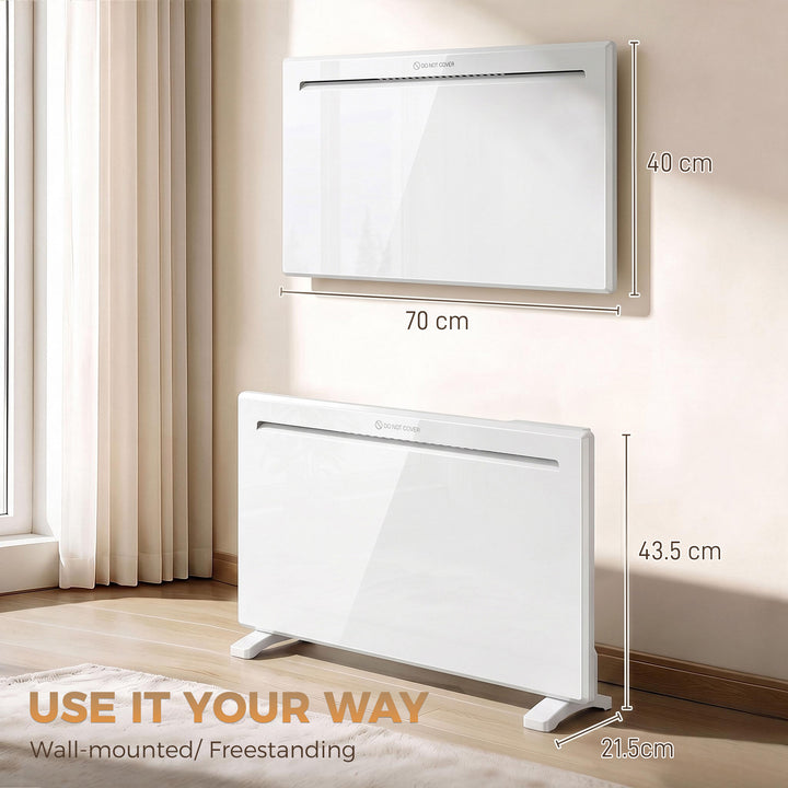 Smart Panel Heater Wall Mounted/Freestanding, Electric Heater with - view 3
