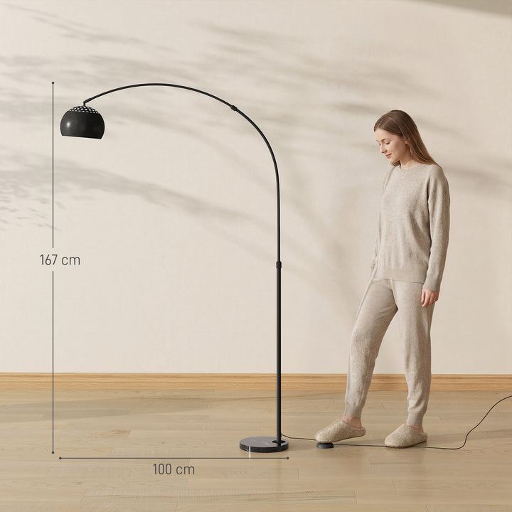 Arc Floor Lamp for Living Room, Modern Adjustable Standing Lamp with F