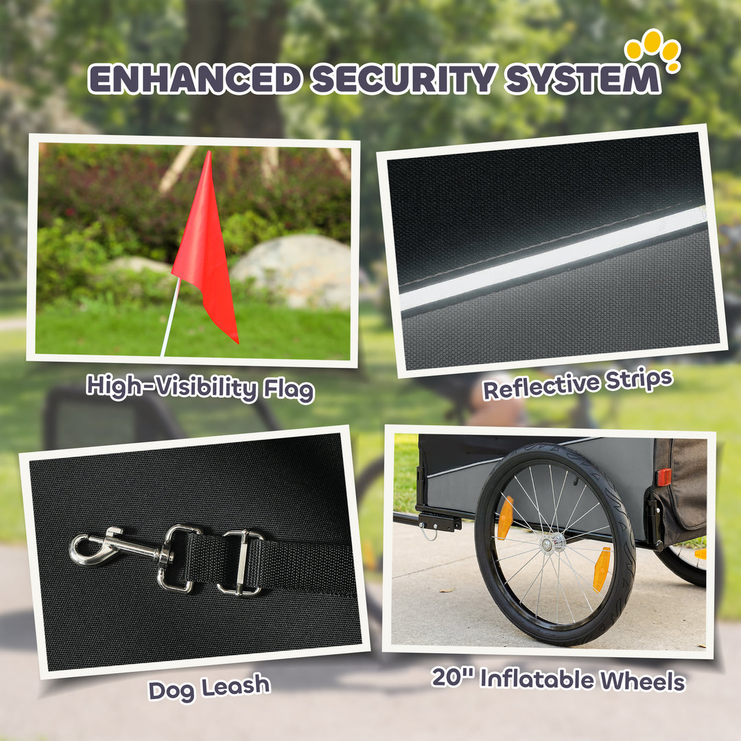 Dog Bike Trailer, Dog Cart Bicycle Carrier for Small and Medium Pets w