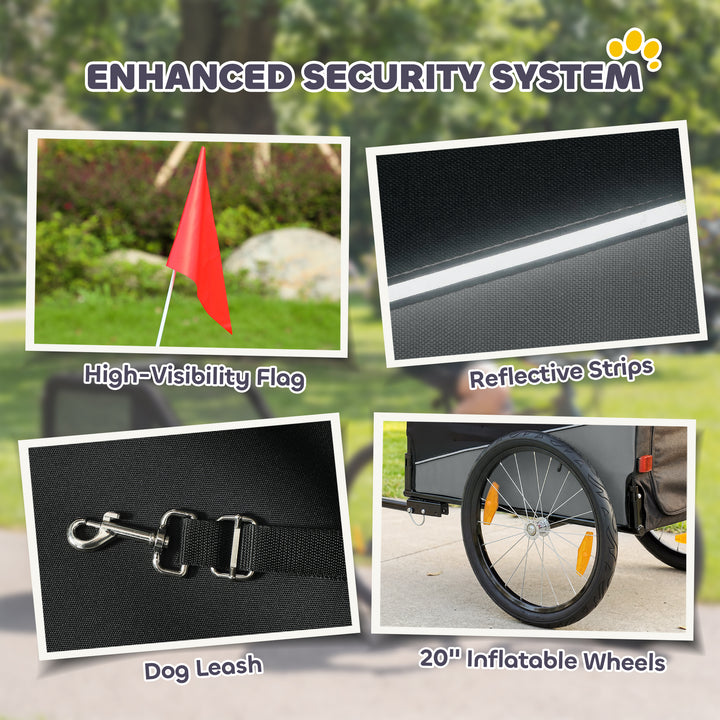 Dog Bike Trailer, Dog Cart Bicycle Carrier for Small and Medium Pets w