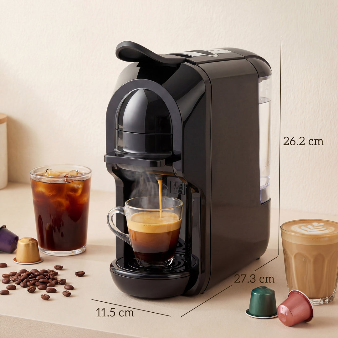 Pod Coffee Machine for Nespresso, Dolce Gusto Capsule &amp; Ground Coffee,