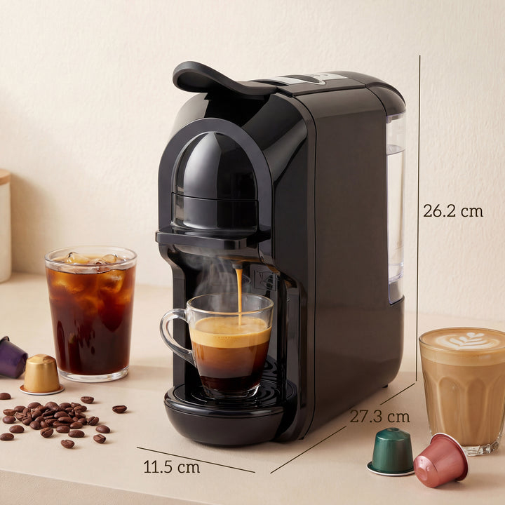 Pod Coffee Machine for Nespresso, Dolce Gusto Capsule &amp; Ground Coffee,