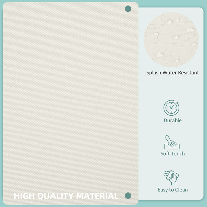 MCL Replacement Cushion Covers for Garden Sofa Set, Garden Rattan Sofa Cushion Polyester Cover Replacement Outdoor - No Cushion Included, Cream