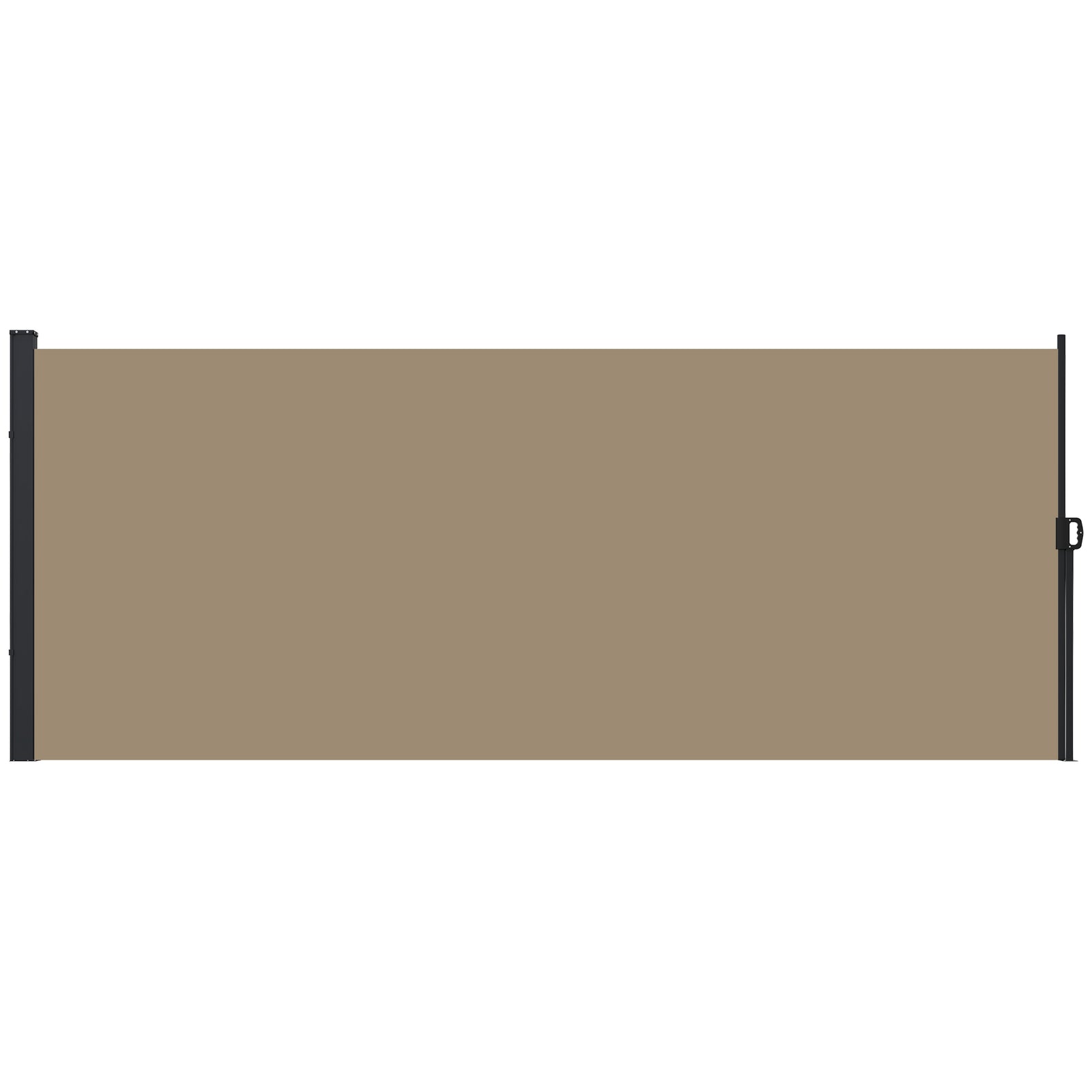 Retractable Side Awning, Outdoor Privacy Screen for Garden, Hot Tub, Balcony, Terrace, Pool, 400 x 180cm, Khaki