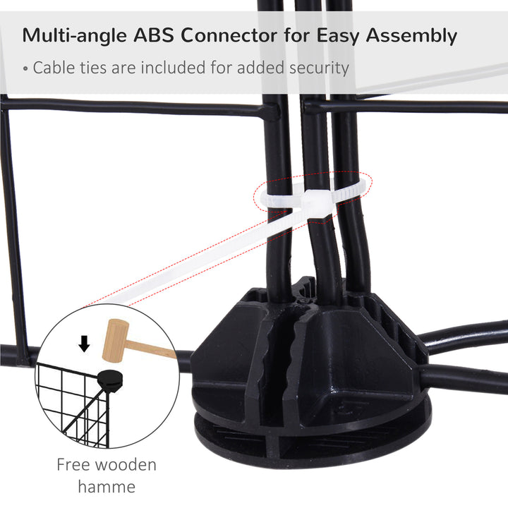 PawHut Modular Pet Enclosure: Secure & Spacious Metal Playpen for Furry Friends, Black, 106Lx73Wx36H cm | Aosom UK