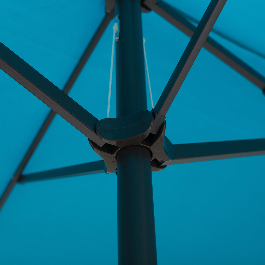4.6m Double Garden Parasol - Sky Blue
