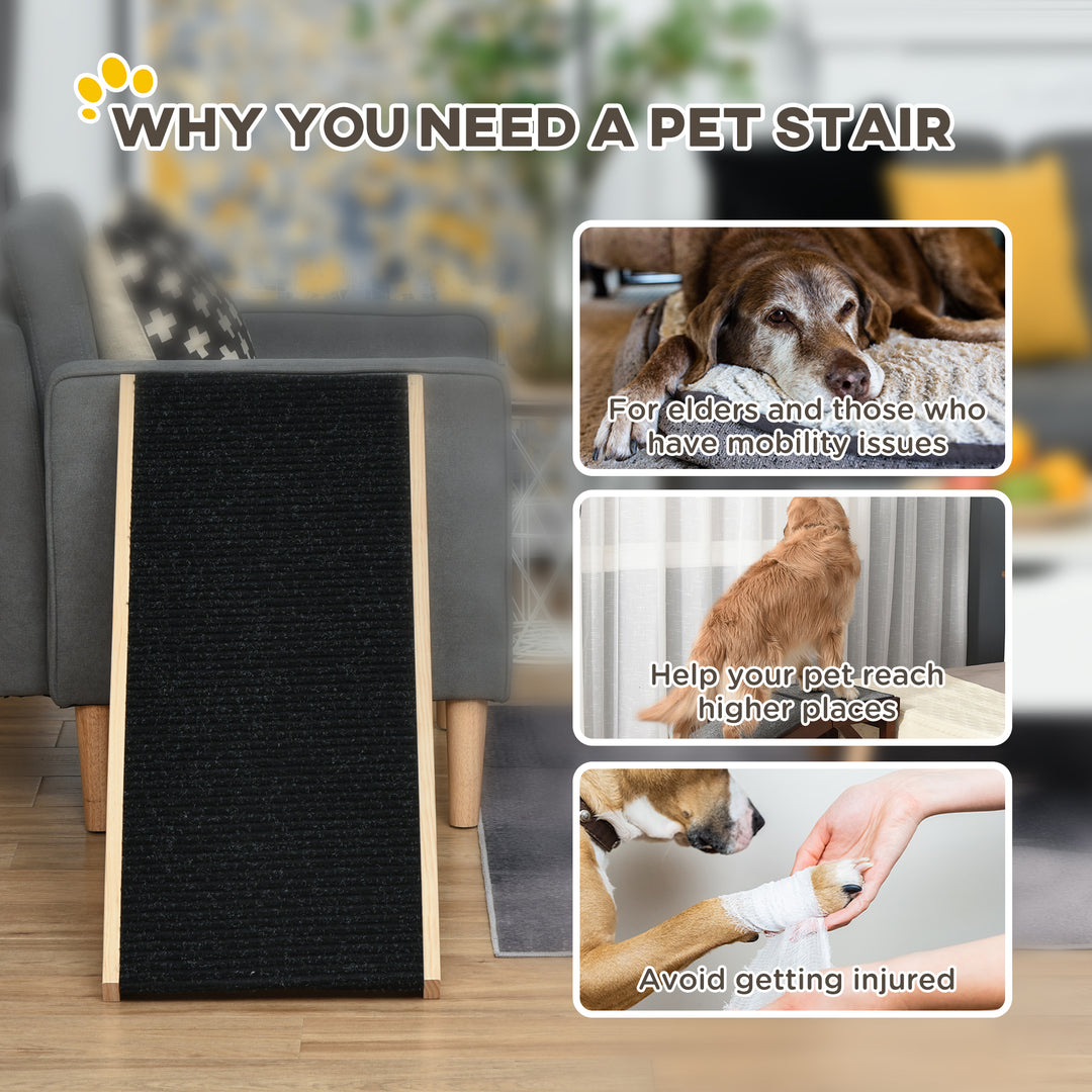 Dog Ramp, Foldable Pet Ramp with 4 Adjustable Heights, Non-Slip Finish