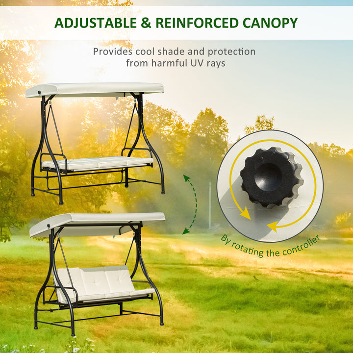 Outsunny Swing Chair, Comfortable Seating for Garden, 185Lx125Dx173H cm, Weather