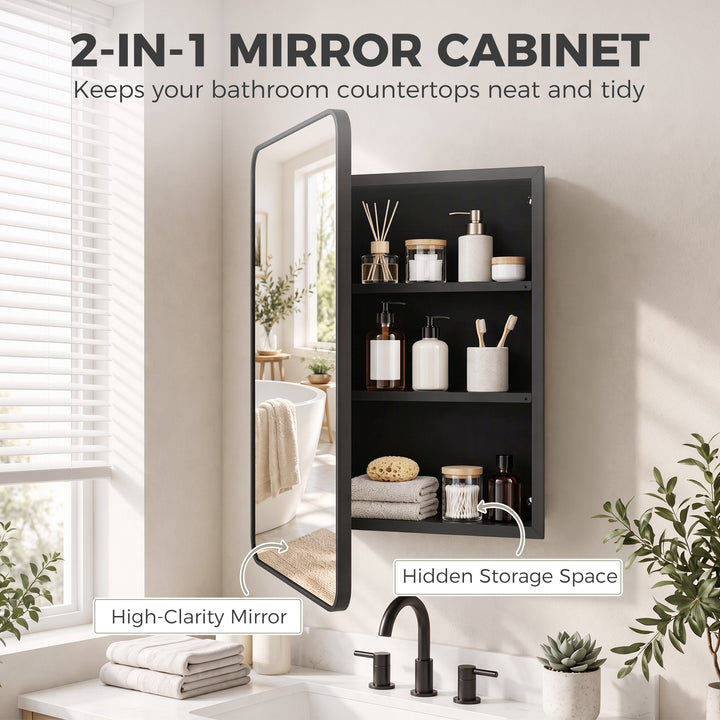 50.8 x 11.6 x 71 cm Bathroom Mirror Cabinet, Wall Cabinet with - view 4