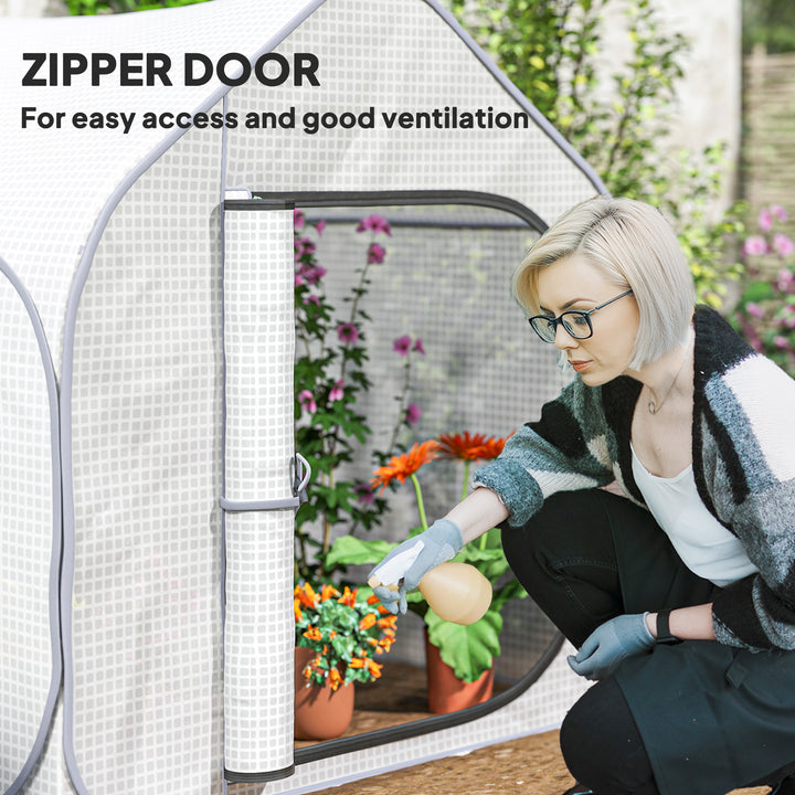 150 x 148cm Pop-Up Greenhouse - White