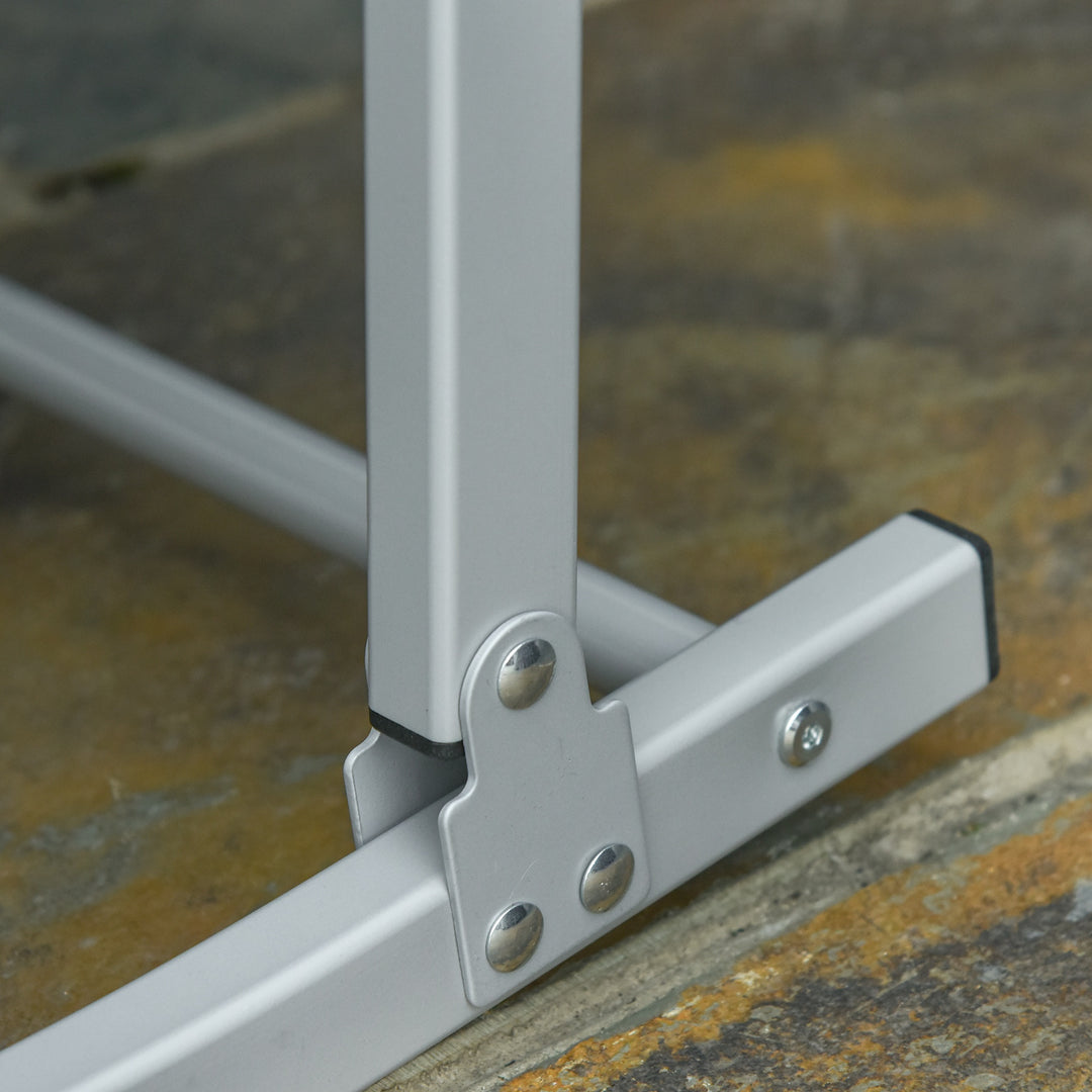 MCL 2 Pieces Folding Sun Lounger, S-shaped Lounge Chairs Reclining Sleeping Bed with Aluminium Frame