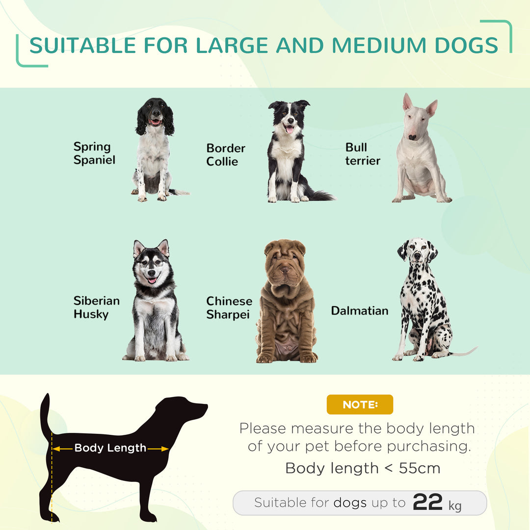 MCL Elevated Pet Bed Cooling Raised Cot Style Bed for Large Medium Sized Dogs with Non-slip Pads Steel Frame Breathable Mesh Fabric, 110 x 75 x 20 cm - Black