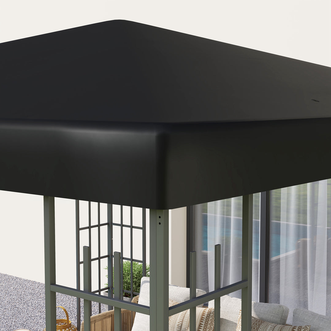 3 x 3(m) Gazebo Frame Replacement - Black