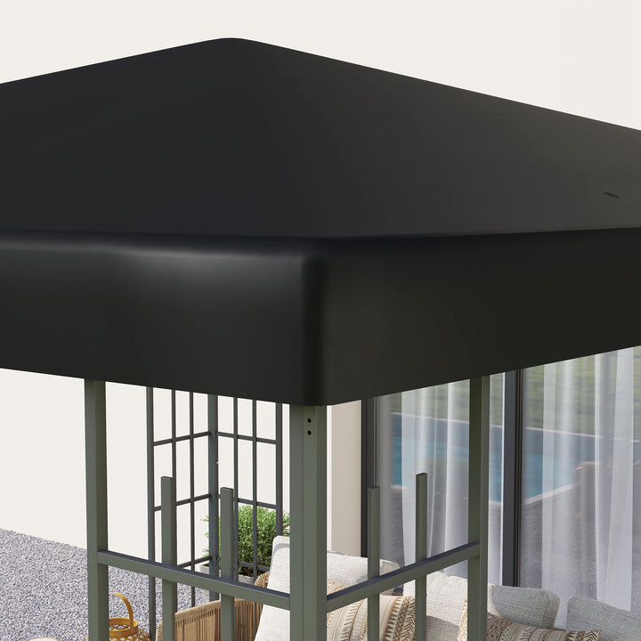 3 x 3(m) Gazebo Frame Replacement - Black