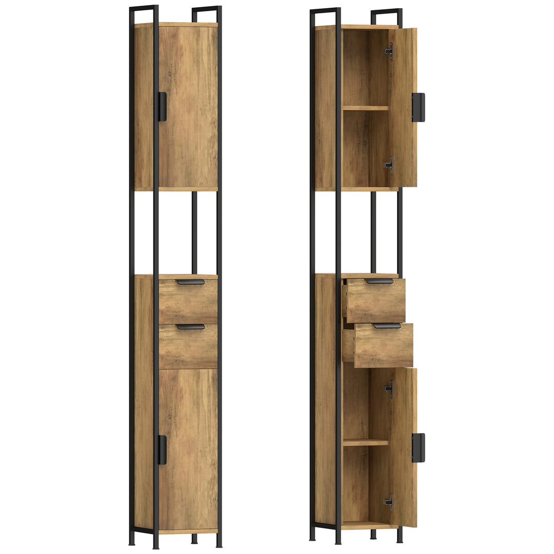 Freestanding Bathroom Cabinet, Tall Bathroom Storage Cabinet with Draw