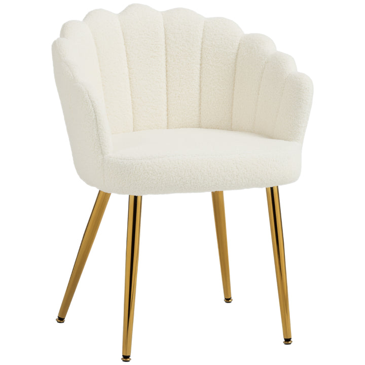 Lounge Chair Petal-Back Armchair Metal Metal Legs for Living Room Bedr