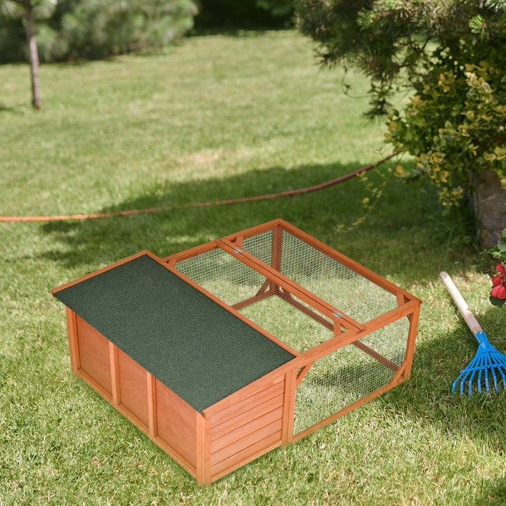 Guinea Pigs Hutches Off-ground Small Animal Guinea Pig House 125.5 x 100 x 49cm