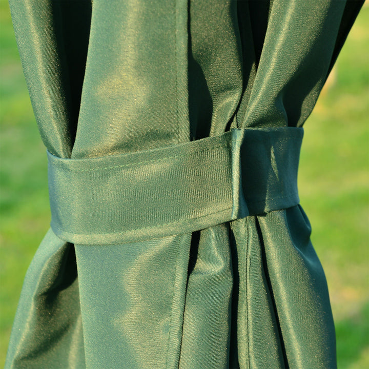 MCL 3(m) x 3(m) Metal Garden Gazebo Marquee Party Tent Patio Canopy Pavilion + Sidewalls - Green