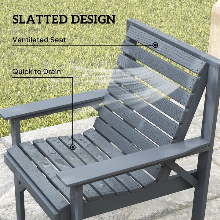 4 Piece Wooden Garden Furniture Set, Outdoor Garden Sofa Set with 2 Ar