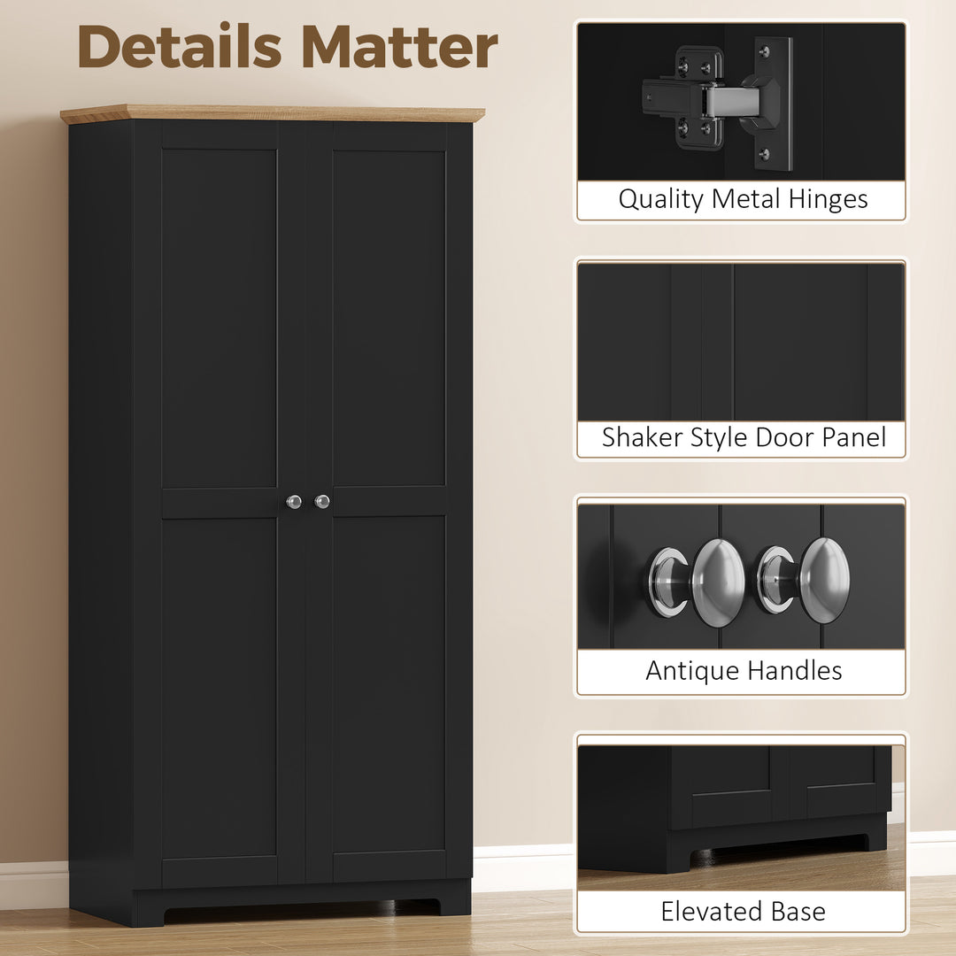 Kitchen Cupboard, 172cm Freestanding Storage Cabinet with Doors and Sh