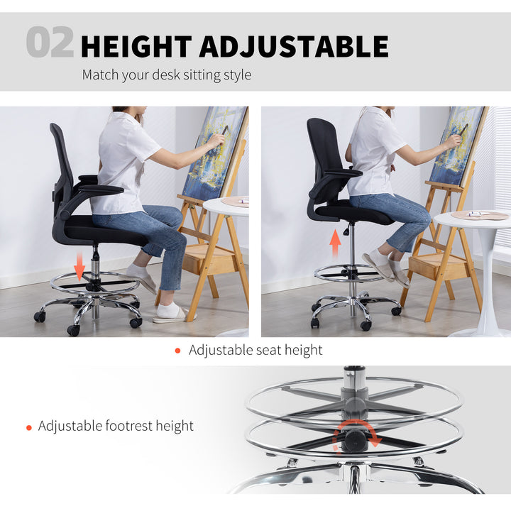 MCL Draughtsman Chair, with Adjustable Lumbar - Black