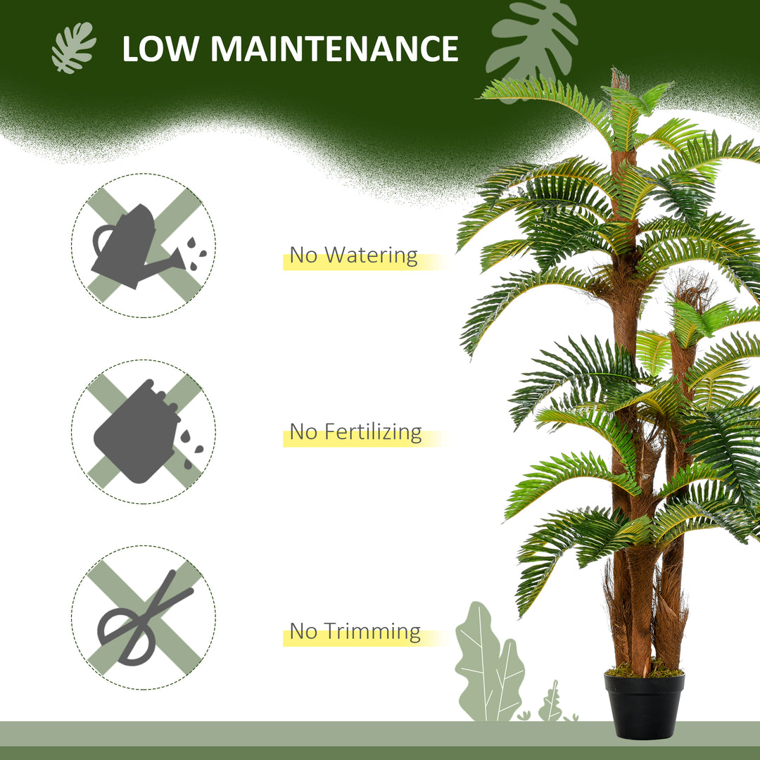 Artificial Plant Tropical Palm in Pot, Fake Plants for Home Indoor Decor, 150cm, Green