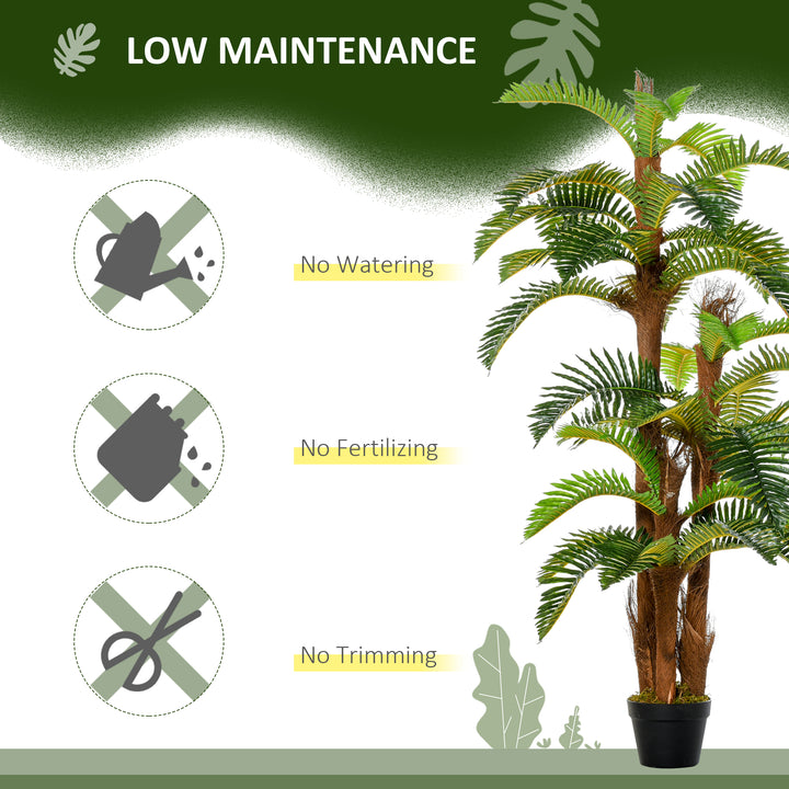 Artificial Plant Tropical Palm in Pot, Fake Plants for Home Indoor Decor, 150cm, Green