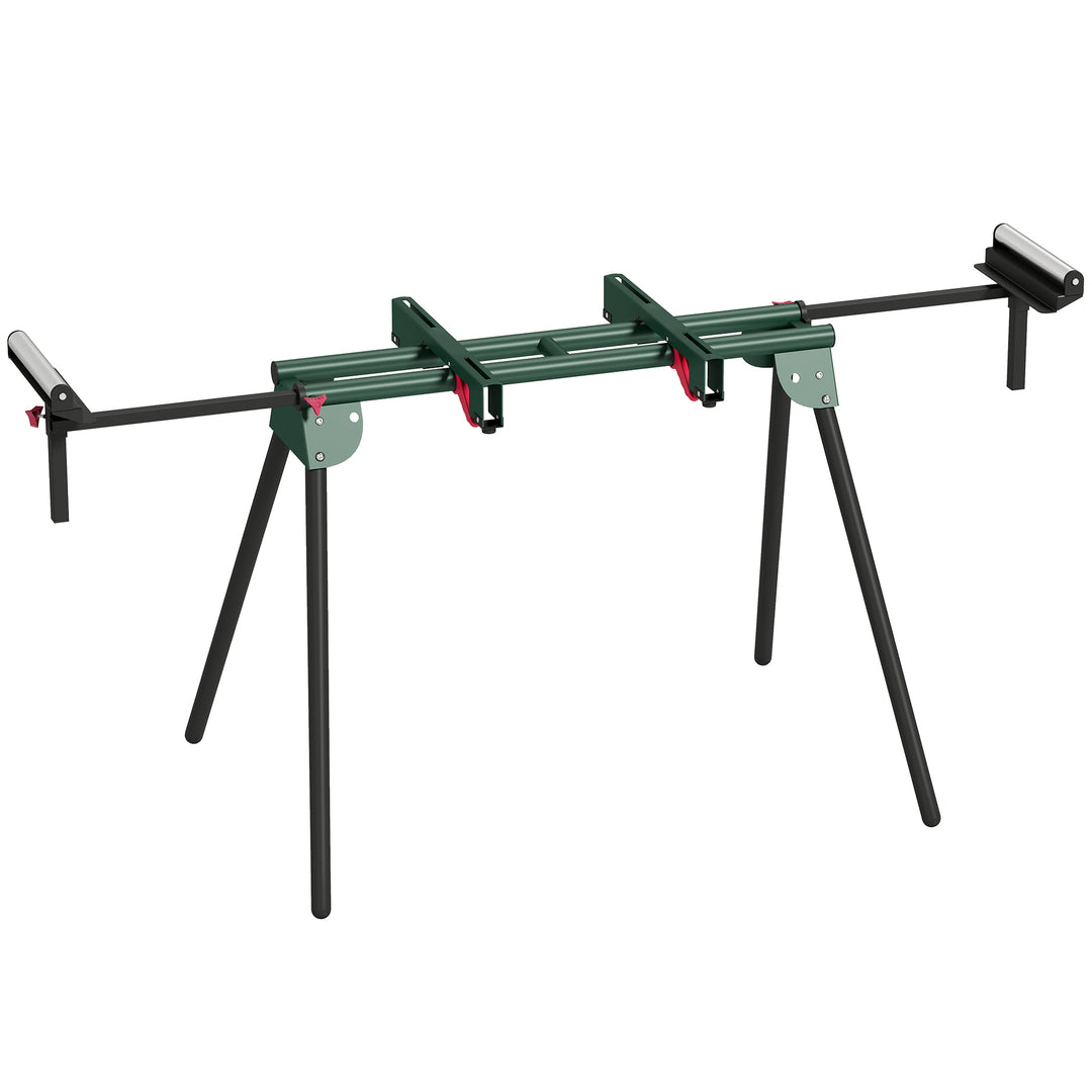 Universal Mitre Saw Stand with Adjustable Rollers and Support Arms, Po