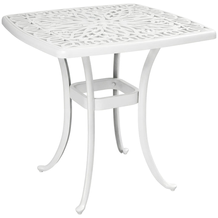 Outdoor Garden Table with 38mm Dia. Umbrella Hole, Cast Aluminium Pati