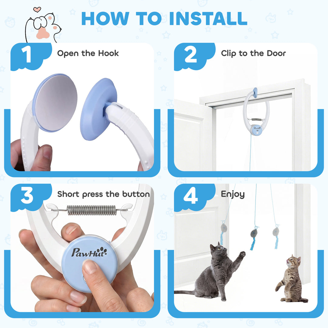 Interactive Cat Toys for Indoor Kittens &amp; Adult USB Rechargeable Door 