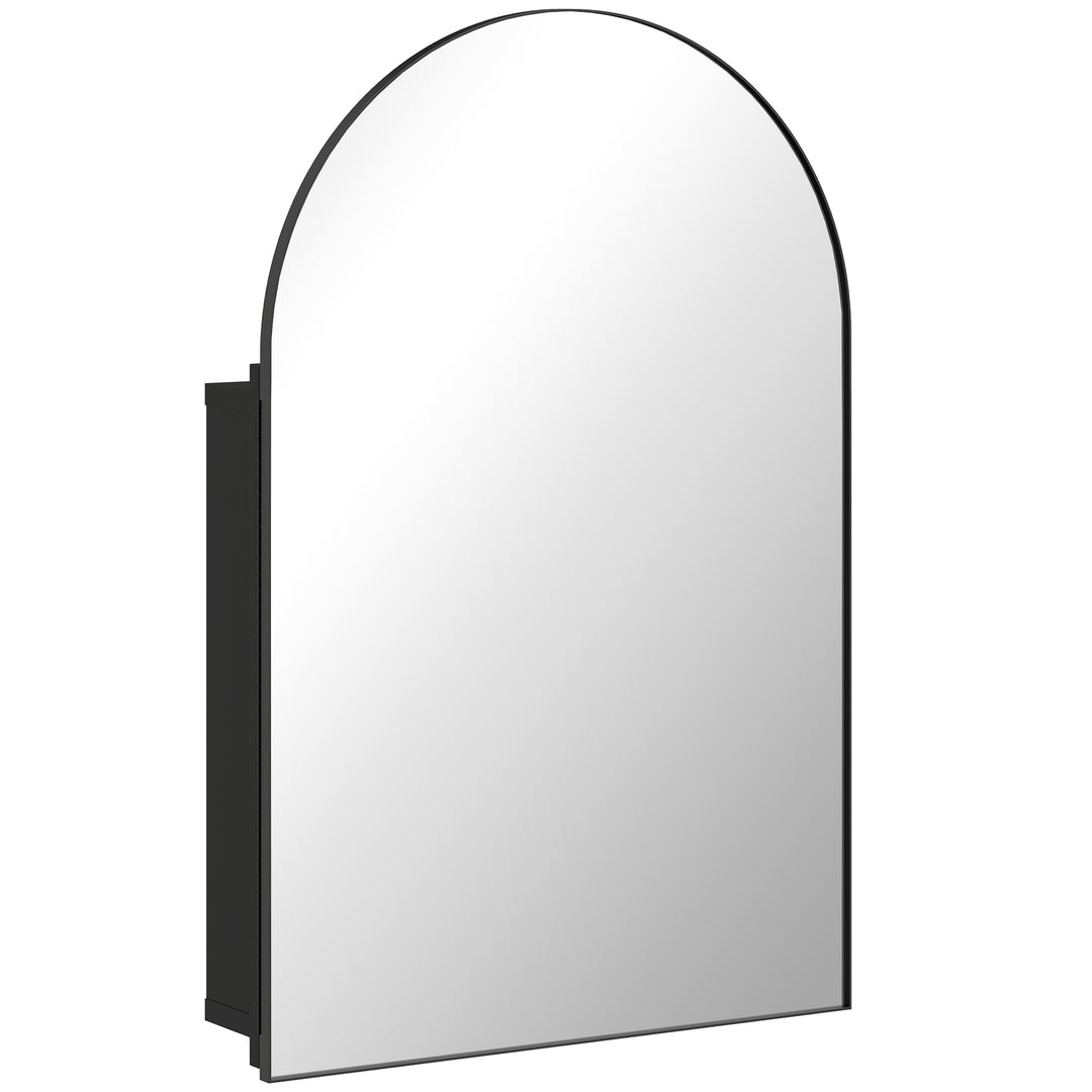Bathroom Mirror Cabinet with Mirror, Arched Wall Mounted Bathroom Cabi