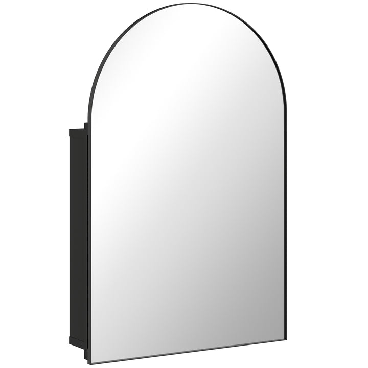 Bathroom Mirror Cabinet with Mirror, Arched Wall Mounted Bathroom Cabi
