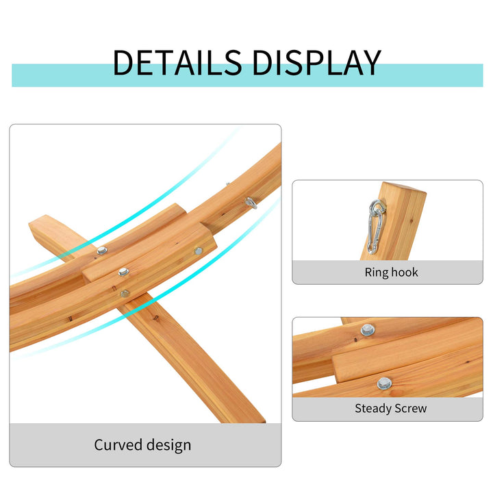 MCL 3.25m Wooden Hammock Stand Universal Fit Garden Picnic Camp Accessories