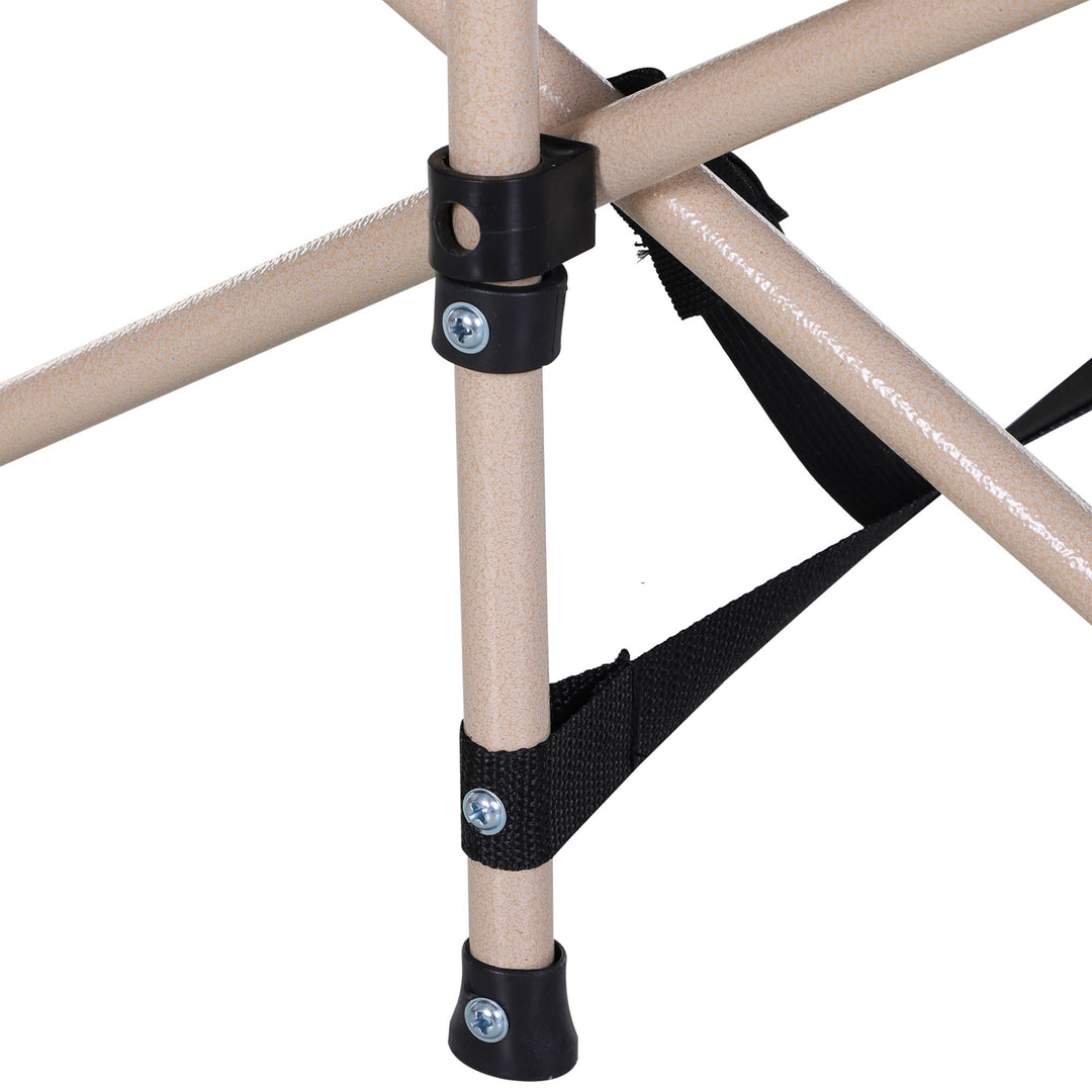 MCL Single Person Camping Bed Folding Cot Outdoor Patio Portable Military Sleeping Bed Travel Guest Leisure Fishing with Side Pocket and Carry Bag - Blue