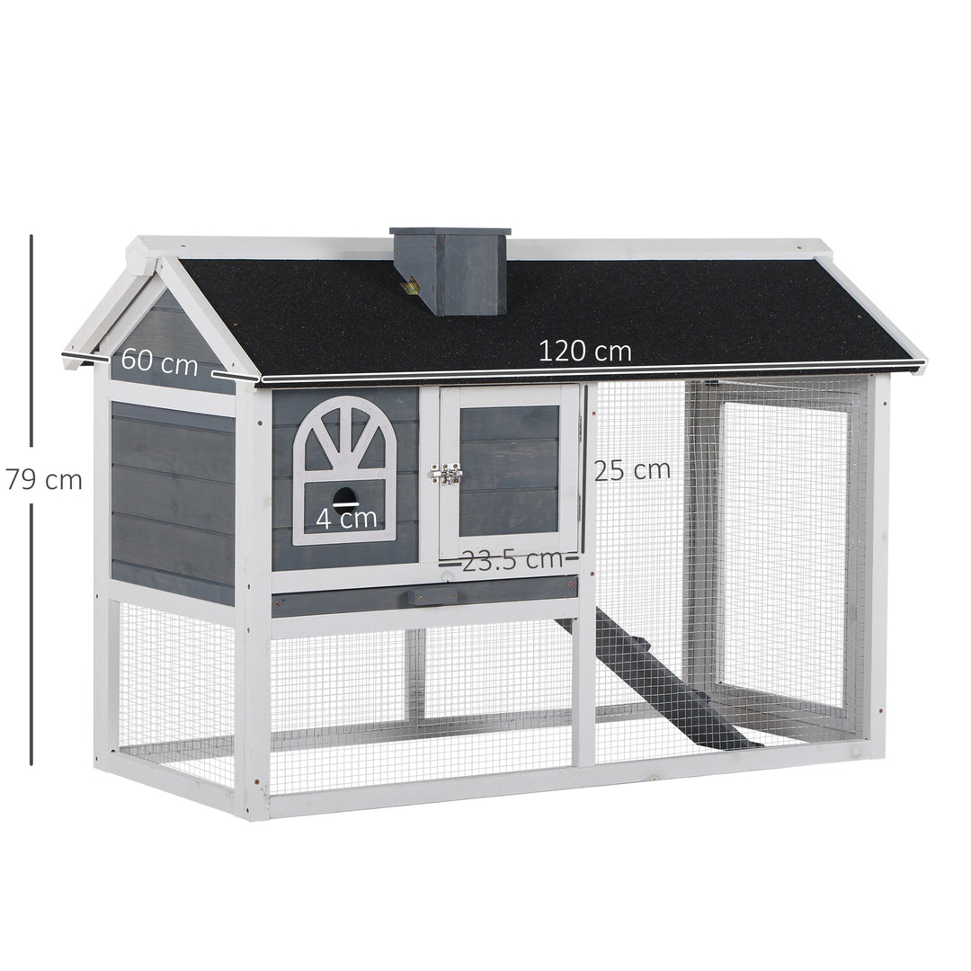 Guinea Pigs Hutches Wood Bunny Cage for Outdoor Indoor w/ Pull Out Tray Run Box Ramp